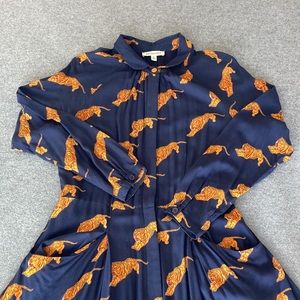 Retro-Style Tiger Print Dress